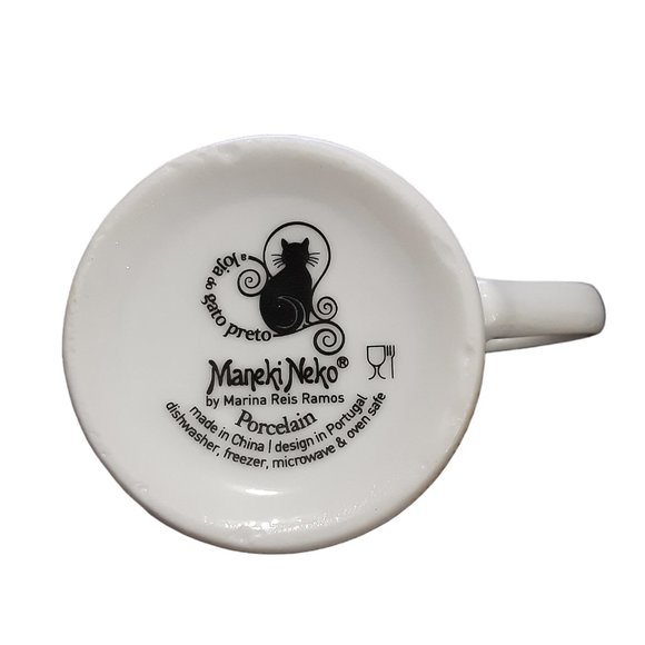 Jojo Do Gato Preto Maneki Neko Asian Cat Cup & Saucer Set by Marina Reis Ramos - Picture 5 of 7